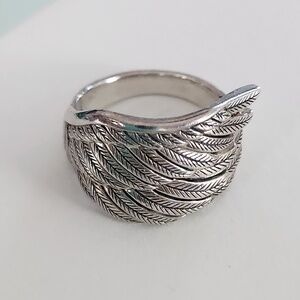 JAI John Hardy Sterling Silver Angel Wing Ring, size 7, preloved